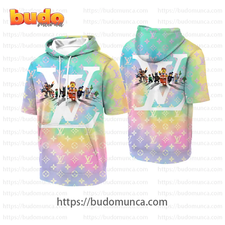 Louis vuitton and the lego movie team hooded short sleeve t-shirt gift uninque for kid man women